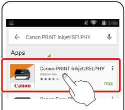 Download the Canon PRINT Inkjet/SELPHY app from the Google Play Store or App Store