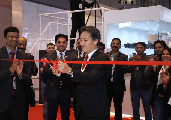 Mr. Manabu Yamazaki, President and CEO, Canon India along with Canon team at the inauguration ceremony of the Canon stall at the Consumer Electronic Imaging Fair in Mumbai
